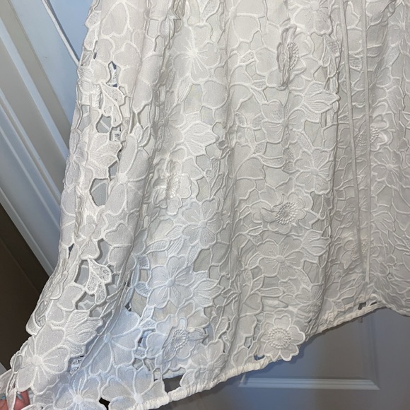 white floral tie front mini dress - Picture 8 of 12